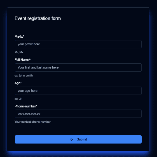 User Registration Form